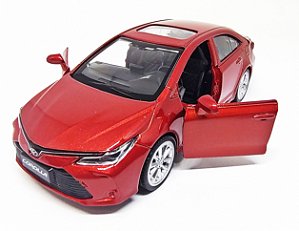 Toyota Corolla Hybrido Vermelho  - ESCALA 1/43 - 11 CM