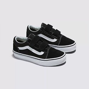 tênis Vans Infantil Old Skool V Black True White