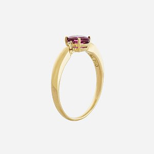 Anel De Ouro 18k - Rubelita - Pedra Preciosa - Glamurosa