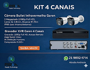 kit DVR 4 canais Garem