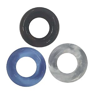 ANEL PENIANO KIT COM 3 CORES - 3,7CM -SI