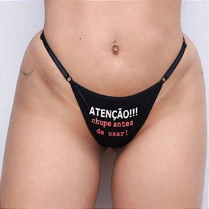 CALCINHA FETICHE ATENÇÃO CHUPE ANTES DE USAR