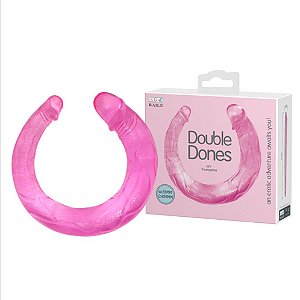 DILDO REALÍSTICO ROSA DUPLO II 42 CM JELLY - BAILE