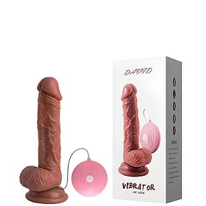 PRÓTESE COM VENTOSA E VIBRAÇÃO 17,8 CM – DAVID - DI-136