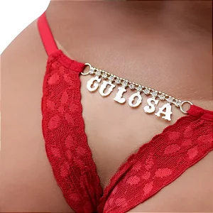 FIO DENTAL GIS VERMELHA GULOSA STRASS TALLYTA