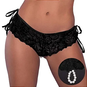 CALCINHA TAILANDESA RENDADA PÉROLAS YAFFA 5061