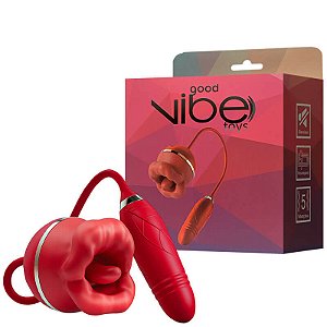 VIBRADOR RECARREGÁVEL DUPLO BOCA E VAI E VEM EC-026