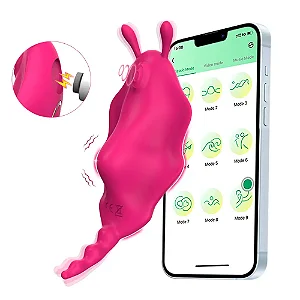VIBRADOR DE CALCINHA POR APLICATIVO BORBOLETA COM IMÃ
