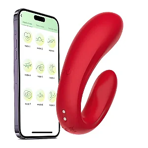VIBRADOR DE CASAL FORMATO U - VIA APLICATIVO