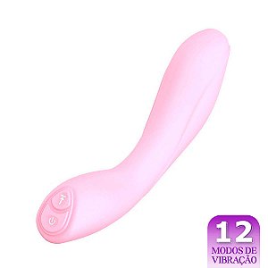 VIBRADOR CURVADO FLEXÍVEL ROSA – XUANAI