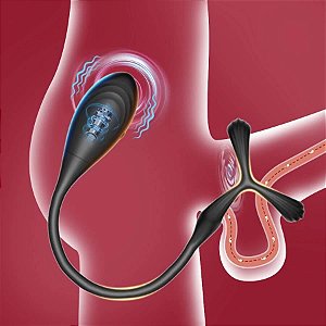 ESTIMULADOR DE PRÓSTATA COM ANEL PENIANO VIA APLICATIVO – LB11