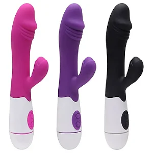 VIBRADOR COM ESTIMULADOR CLITORIANO - RECARREGÁVEL VR-154