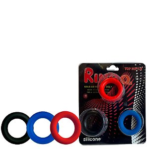 KIT COM 3 ANÉIS PENIANOS – RING OX3 – CR-071