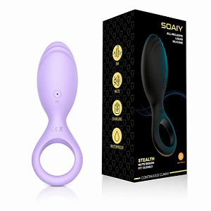 ANEL PENIANO RECARREGÁVEL LILÁS 7 MODOS DE VIBRAÇÃO - SOAIY