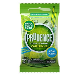 PRESERVATIVO CAIPIRINHA COM 3 UNIDADES PRUDENCE