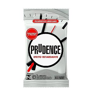 PRESERVATIVO EFEITO RETARDANTE COM 3 UNIDADES PRUDENCE
