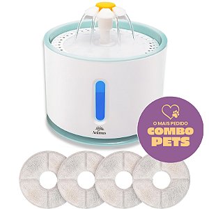 Kit Bebedouro Elétrico Tipo Fonte + 4 Filtros - Animus Bem Estar