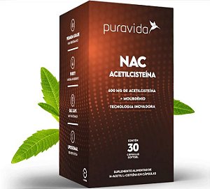NAC Acetilcisteina - Pura Vida - 30 capsulas