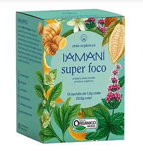 Chá Orgânico, Super Foco - Iamani - 15 sachês