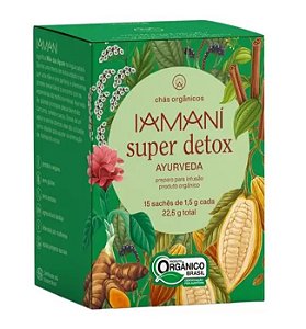 Chá Orgânico, Super Detox Ayurveda - Iamani - 15 sachês