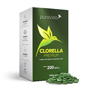 Clorella Premium Organica - Pura Vida - 200 Tabletes