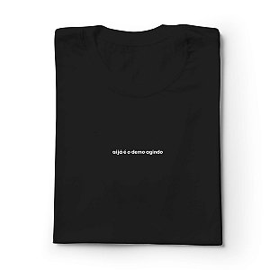 Camiseta Básica Aí Já É O Demo Agindo - Preta