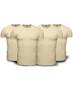 Kit 04 Camisetas Básicas Beges