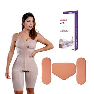 Cinta Pós-Cirúrgica Body Modeladora com Colchetes Frontais e Alças  Reguláveis - 60602 - New Form