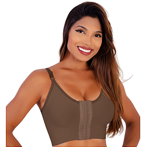 Sutiã Pós Cirúrgico Sem Costura Mamoplastia Silicone Reforço