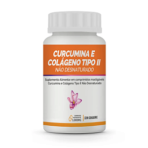 Cúrcuma com Colágeno tipo 2 (60 comprimidos mastigáveis sabor Laranja) - Bio Vittas