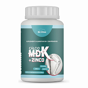 Cálcio Mdk com Zinco (60 Comprimidos de 1000mg) - Bio Vittas