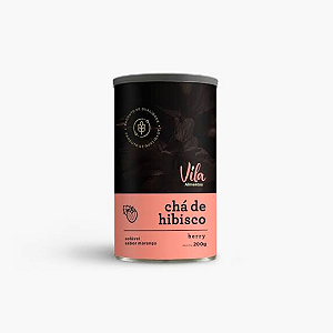Chá de Hibisco Berry Solúvel Sabor Morango (200g) - Vila Alimentos