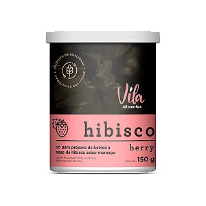 Hibisco Berry Solúvel Sabor Morango (150g) - Vila Alimentos