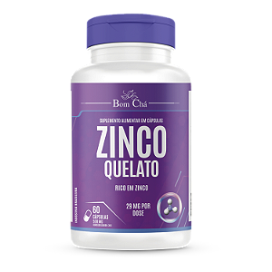 Zinco Quelato (120 Cápsulas de 500mg) - Bom Chá