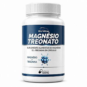 Magnésio Treonato 500mg Bio Vittas – 60 Cápsulas