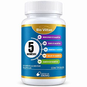 Magnésio 5 Formas com Treonina Bio Vittas 590mg – 60 Cápsulas