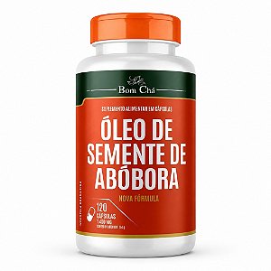 Óleo de Semente de Abóbora 1400mg Bom Chá – 120 Cápsulas