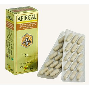 Apireal - Geleia Real Natural Liofilizada 30 cápsulas