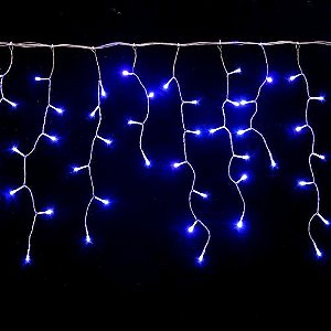 Cascata Led Pisca 150 leds 3,5 Metros Luz Azul Natal M/F 220V