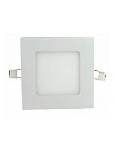 Plafon Led Embutir 6W quadrada branco quente
