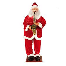 Papai Noel Gigante Dança Saxofe 180cm Sensor De Movimento