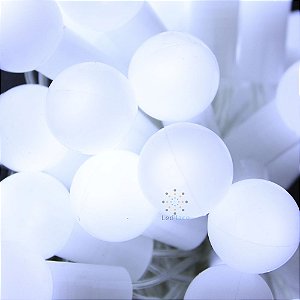 Cordão Fio De Luz Luminária 40 Bolas Branco frio 220v