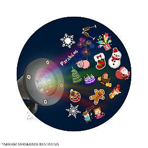 Promoção 2 Projetores Led Natal e Aniversario Holográfico com desenhos