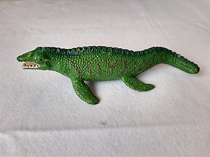 Miniatura de vinil estática dinossauro mosasaurus da coleção Salvat aprox 17 cm