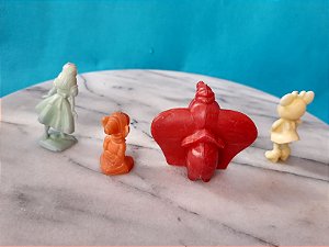 Anos 60 Miniatura de plástico 4 figuras Disney promoção  coca cola