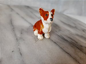 Anos 90 miniatura em vinil de cachorro Corgi coleção Puppy in my pocket MILTD 1993 - 3,9 cm