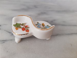 Miniatura de porcelana sem marca de tete a tete loveseat, assento tete a tete