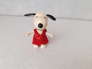 Anos 80, boneco de vinil Snoopy a, rticulado, de 7 cm da Estrela