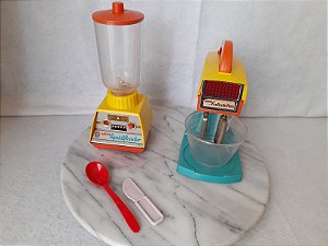 Anos 70 Brinquedo mini batedeira e mini liquidificador Estrela, não funcionam