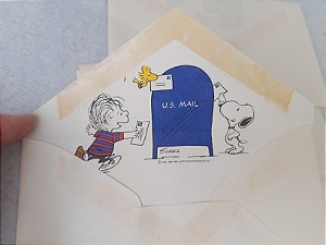 Papel de carta vintage marca hallmark do Snoopy